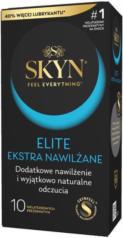 SKYN Elite Extra Lube - ultracienkie prezerwatywy bez lateksu, 10 szt.