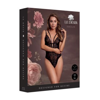 Wireless Lace Bodysuit with Adjustable Sliders - One Size - Black SHOTS