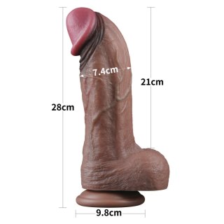 11"""" Dual Layered Silicone Cock XXL LoveToy