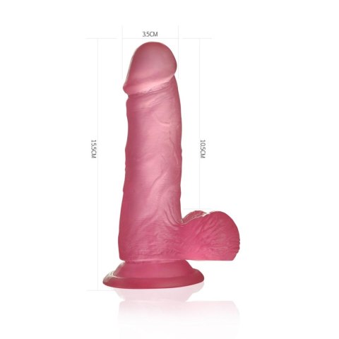 6"" Jelly Studs Crystal Dildo Small Pink LoveToy - Boys of Toys Sp. z o.o. (dystrybutor)