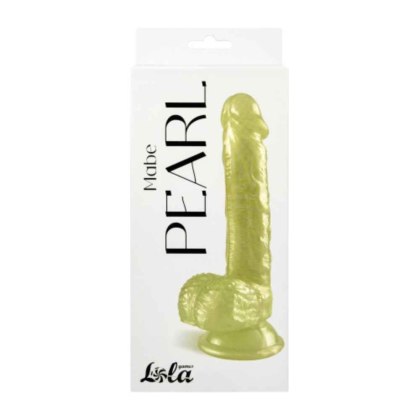 Lola Toys Mabe Pearl - perłowe realistyczne dildo, złote, 20,5 cm