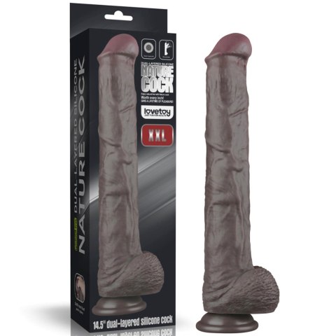 14.5'' Dual Layered Bendable Silicone Cock XXL(Black) LoveToy - Boys of Toys Sp. z o.o. (dystrybutor) 14.5'' Dual Layered Bendable Silicone Cock XXL(Black) LoveToy - Boys of Toys Sp. z o.o. (dystrybutor)