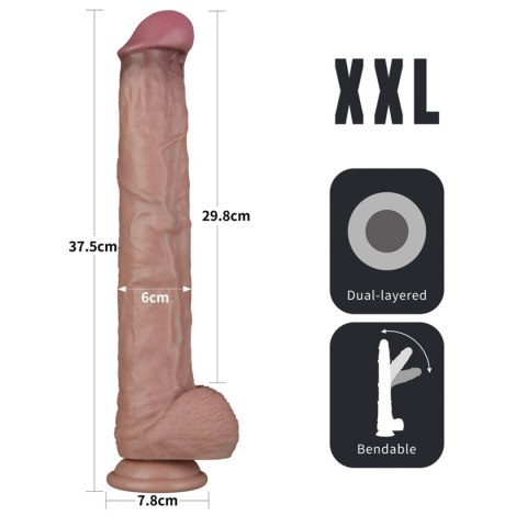 14.5'' Dual Layered Bendable Silicone Cock XXL(Flesh) LoveToy - Boys of Toys Sp. z o.o. (dystrybutor) 14.5'' Dual Layered Bendable Silicone Cock XXL(Flesh) LoveToy - Boys of Toys Sp. z o.o. (dystrybutor)