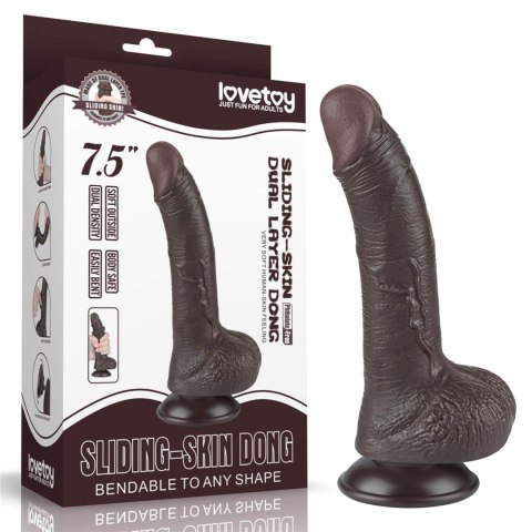 7.5'' Sliding Skin Dual Layer Dong Black LoveToy - Boys of Toys Sp. z o.o. (dystrybutor) 7.5'' Sliding Skin Dual Layer Dong Black LoveToy - Boys of Toys Sp. z o.o. (dystrybutor)