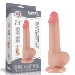 7.5'' Sliding Skin Dual Layer Dong Flesh LoveToy - Boys of Toys Sp. z o.o. (dystrybutor)