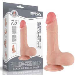 7.5'' Sliding Skin Dual Layer Dong Flesh LoveToy - Boys of Toys Sp. z o.o. (dystrybutor)