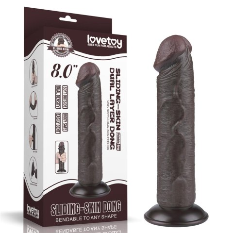 8'' Sliding Skin Dual Layer Dong Black LoveToy - Boys of Toys Sp. z o.o. (dystrybutor) 8'' Sliding Skin Dual Layer Dong Black LoveToy - Boys of Toys Sp. z o.o. (dystrybutor)