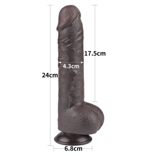 9.5'' Sliding Skin Dual Layer Dong Black LoveToy