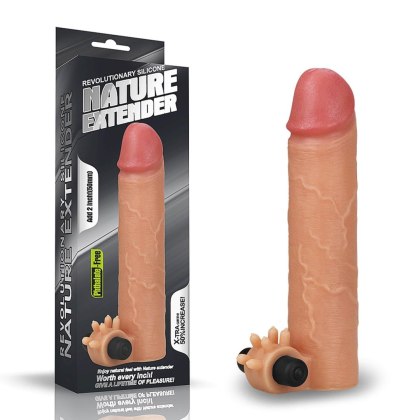 Lovetoy Nature Extender - wibrująca przedłużka +5 cm, jasna
