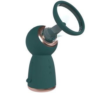 Exquisite - Rechargeable Vulva and Breast Pump - Forest Green SHOTS