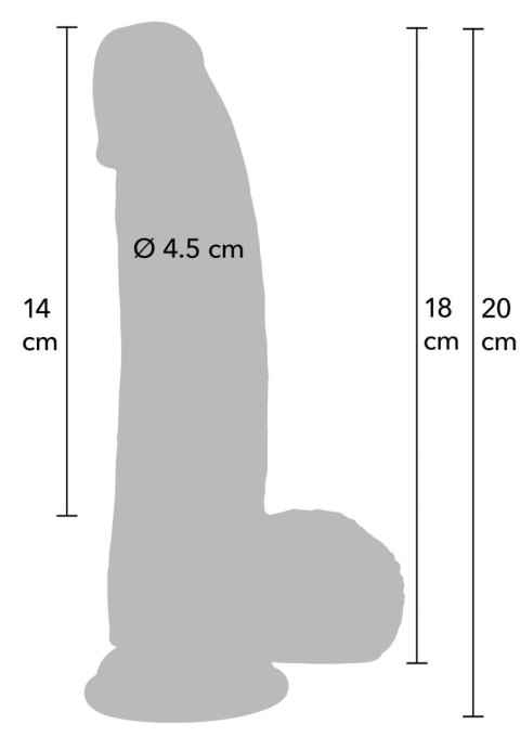 Realistic Dildo Liquid Silicone 18 cm SCALA Realistic Dildo Liquid Silicone 18 cm SCALA