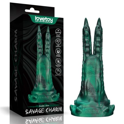 Savage Charm Double-Claw Vibrating Silicone Dildo LoveToy - Boys of Toys Sp. z o.o. (dystrybutor) Savage Charm Double-Claw Vibrating Silicone Dildo LoveToy - Boys of Toys Sp. z o.o. (dystrybutor)