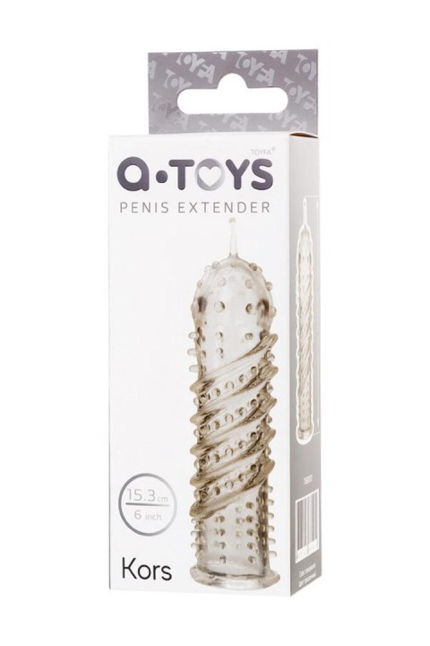 A-TOYS, Penis Sleeve, TPR, Transparent, 15.5 cm TOYFA - Boys of Toys Sp. z o.o. (dystrybutor)