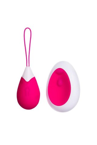 A-TOYS, Vibrating egg with remote control, silicone, pink and white, 12 cm TOYFA - Boys of Toys Sp. z o.o. (dystrybutor)