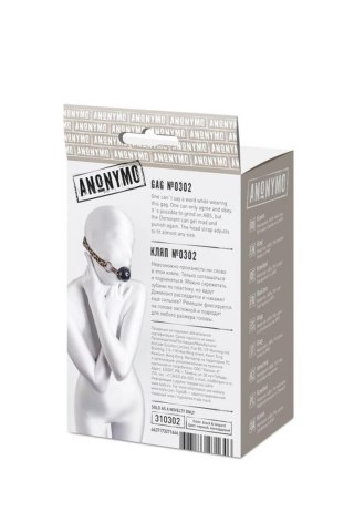 Anonymo gag, ABS plastic, black, 64 cm TOYFA - Boys of Toys Sp. z o.o. (dystrybutor)