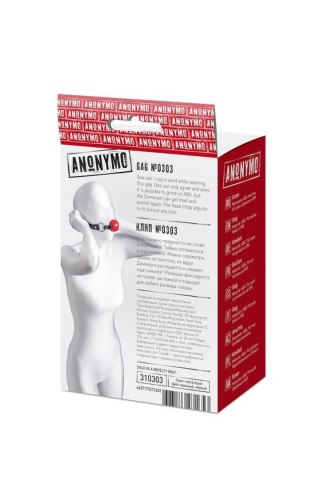 Anonymo gag, ABS plastic, red, 64 cm TOYFA - Boys of Toys Sp. z o.o. (dystrybutor)