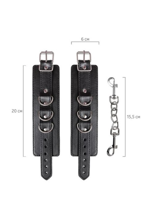 Anonymo handcuffs, PU leather, black TOYFA - Boys of Toys Sp. z o.o. (dystrybutor)