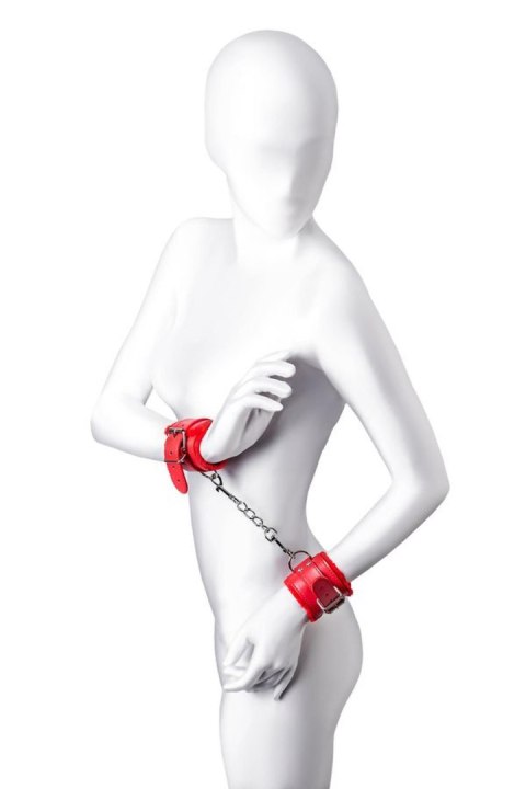 Anonymo handcuffs, PU leather, red, 27 cm TOYFA - Boys of Toys Sp. z o.o. (dystrybutor) Anonymo handcuffs, PU leather, red, 27 cm TOYFA - Boys of Toys Sp. z o.o. (dystrybutor)