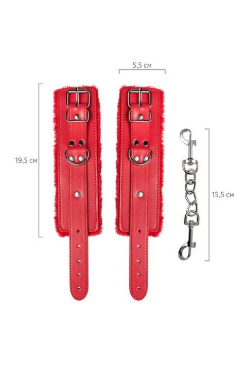 Anonymo handcuffs, PU leather, red, 27 cm TOYFA - Boys of Toys Sp. z o.o. (dystrybutor) Anonymo handcuffs, PU leather, red, 27 cm TOYFA - Boys of Toys Sp. z o.o. (dystrybutor)