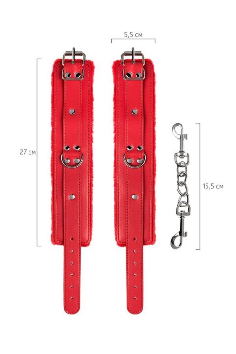 Anonymo handcuffs, PU leather, red, 27 cm TOYFA - Boys of Toys Sp. z o.o. (dystrybutor) Anonymo handcuffs, PU leather, red, 27 cm TOYFA - Boys of Toys Sp. z o.o. (dystrybutor)