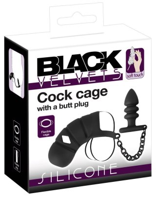 Black Velvets Cock cage with a ORION