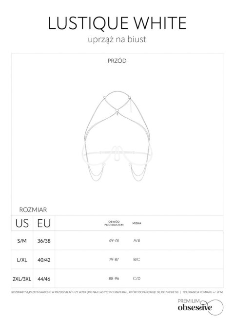 Lustique White uprząż na biust S/M/L Obsessive - Amocarat Sp. z o.o. Lustique White uprząż na biust S/M/L Obsessive - Amocarat Sp. z o.o.
