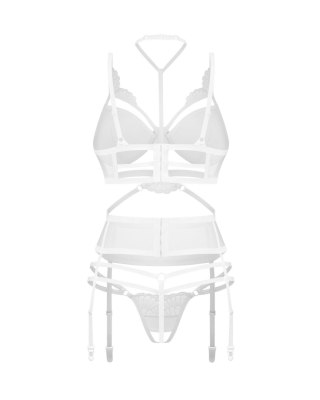 Premisis White otwarty komplet 3-częściowy 2XL/3XL Obsessive - Amocarat Sp. z o.o.