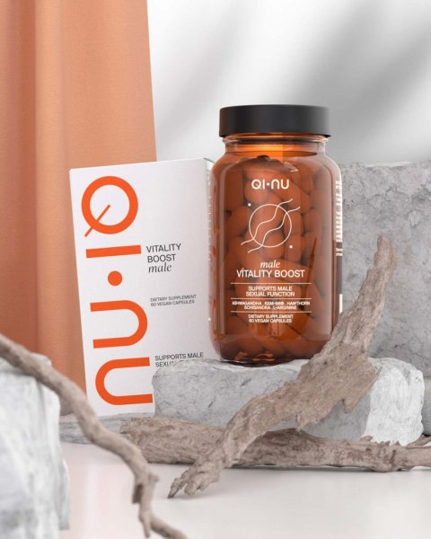 Qi-Nu Vitality Boost Male suplement diety dla Mężczyzn - 60 capsules QI-NU SPÓŁKA Z OGRANICZONĄ ODPOWIEDZIALNOŚCIĄ Qi-Nu Vitality Boost Male suplement diety dla Mężczyzn - 60 capsules QI-NU SPÓŁKA Z OGRANICZONĄ ODPOWIEDZIALNOŚCIĄ
