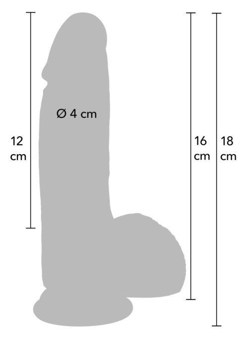 Realistic Dildo Liquid Silicone 16 cm SCALA Realistic Dildo Liquid Silicone 16 cm SCALA