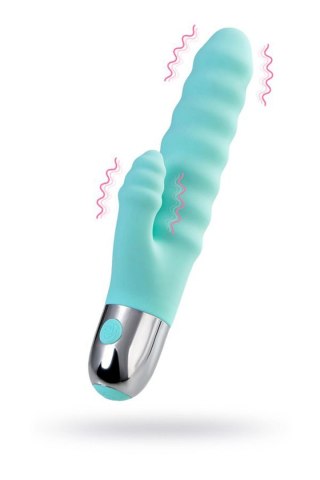 Relief vibrator with clitoral stimulation Flovetta Flax, silicone, mint, 17.5 cm TOYFA - Boys of Toys Sp. z o.o. (dystrybutor)