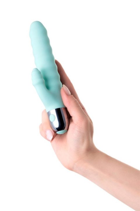 Relief vibrator with clitoral stimulation Flovetta Flax, silicone, mint, 17.5 cm TOYFA - Boys of Toys Sp. z o.o. (dystrybutor) Relief vibrator with clitoral stimulation Flovetta Flax, silicone, mint, 17.5 cm TOYFA - Boys of Toys Sp. z o.o. (dystrybutor)