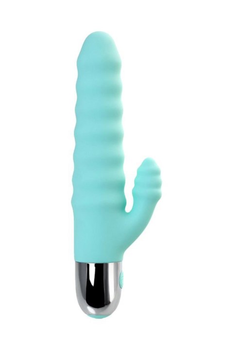 Relief vibrator with clitoral stimulation Flovetta Flax, silicone, mint, 17.5 cm TOYFA - Boys of Toys Sp. z o.o. (dystrybutor) Relief vibrator with clitoral stimulation Flovetta Flax, silicone, mint, 17.5 cm TOYFA - Boys of Toys Sp. z o.o. (dystrybutor)