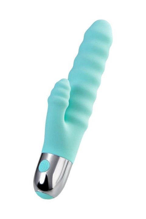 Relief vibrator with clitoral stimulation Flovetta Flax, silicone, mint, 17.5 cm TOYFA - Boys of Toys Sp. z o.o. (dystrybutor) Relief vibrator with clitoral stimulation Flovetta Flax, silicone, mint, 17.5 cm TOYFA - Boys of Toys Sp. z o.o. (dystrybutor)