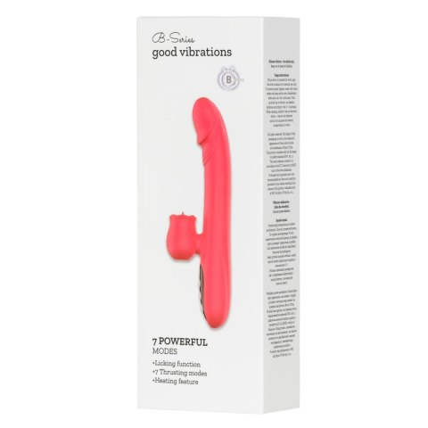 Silicone Vibrator 7 Powerful Modes - 
Licking, 7 Thrusting
Heating, Red Boys of Toys Sp. z o.o.