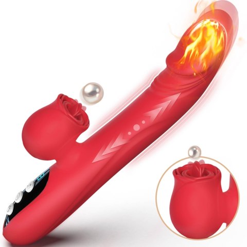 Silicone Vibrator 7 Powerful Modes - 
Licking, 7 Thrusting
Heating, Red Boys of Toys Sp. z o.o.