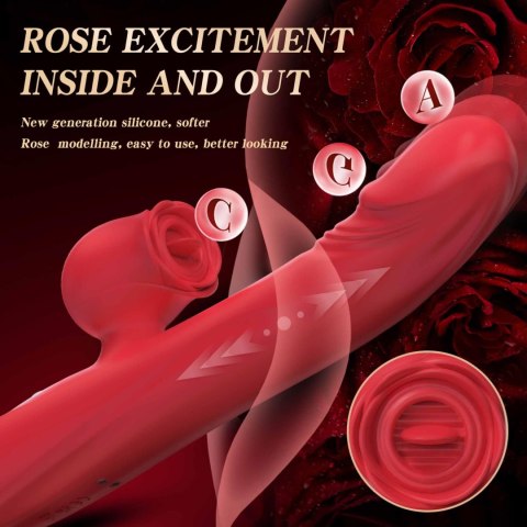 Silicone Vibrator 7 Powerful Modes - 
Licking, 7 Thrusting
Heating, Red Boys of Toys Sp. z o.o.