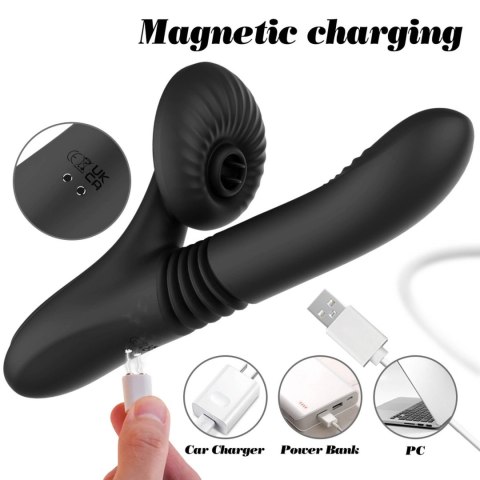 Silicone Vibrator 7 Powerful Modes - Licking,
Thrusting and Heating, Black Boys of Toys Sp. z o.o. Silicone Vibrator 7 Powerful Modes - Licking,
Thrusting and Heating, Black Boys of Toys Sp. z o.o.