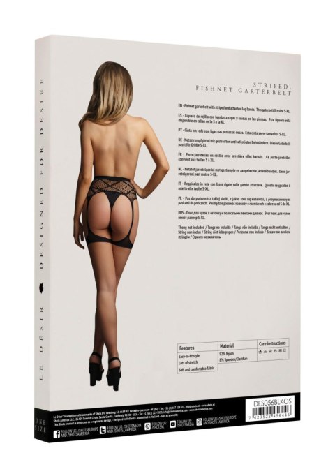 Striped, Fishnet Garterbelt - One Size SHOTS