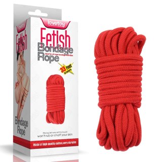 10 meters Fetish Bondage Rope Red LoveToy - Boys of Toys Sp. z o.o. (dystrybutor)