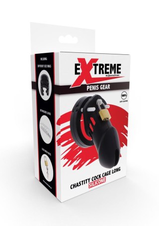 Chastity Cock Cage Slicone L Black SCALA