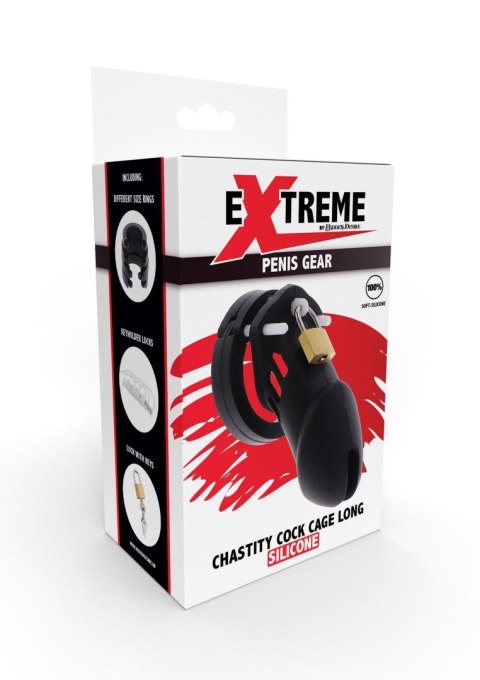 Chastity Cock Cage Slicone L Black SCALA