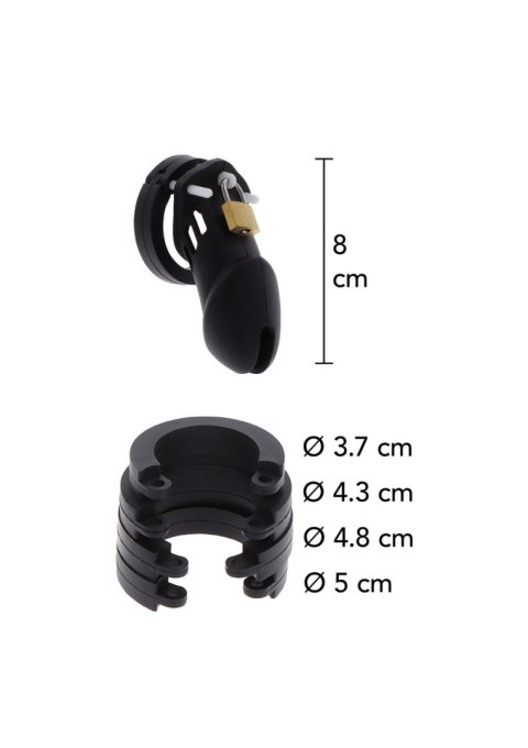 Chastity Cock Cage Slicone L Black SCALA