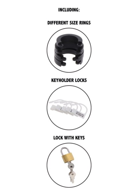 Chastity Cock Cage Slicone L Black SCALA