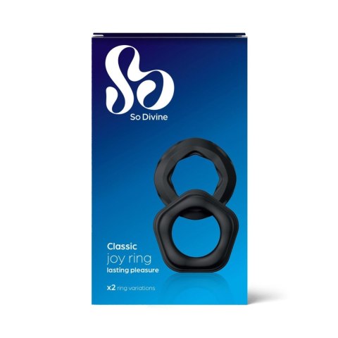Classic Silicone Cock Rings - 2 Pack So Divine - Boys of Toys Sp. z o.o. (dystrybutor)
