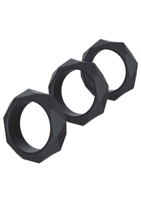 Heavy C-Ring Set - zestaw pierścieni erekcyjnych silikonowych SCALA