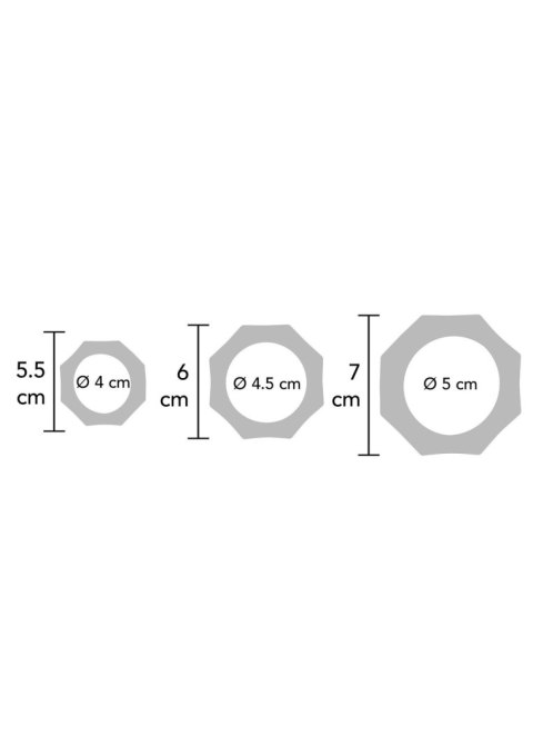 Heavy C-Ring Set - zestaw pierścieni erekcyjnych silikonowych SCALA