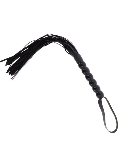 Long Beaded Flogger Whip Black SCALA