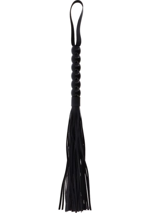 Long Beaded Flogger Whip Black SCALA