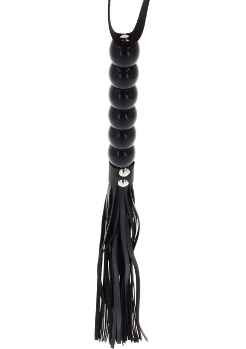 Long Beaded Flogger Whip Black SCALA