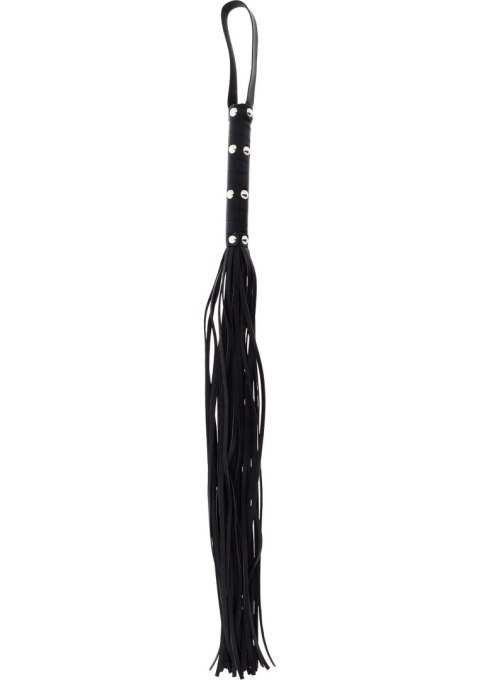 Long Studded Flogger Whip Black SCALA Long Studded Flogger Whip Black SCALA